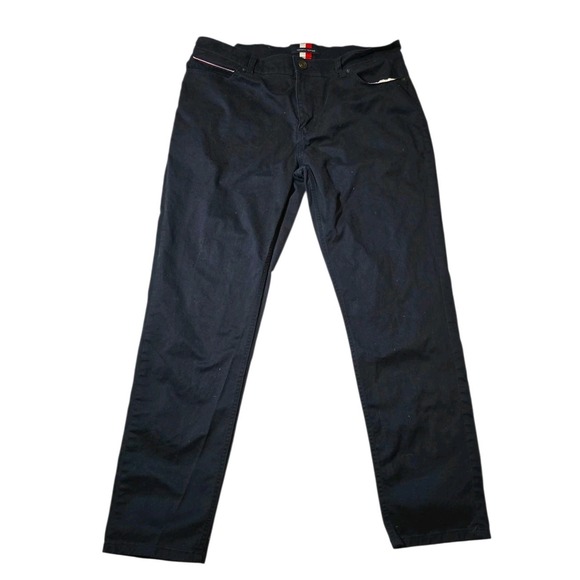 Tommy Hilfiger Mens Dress Pants Size 34 30 Slacks Navy Flat Front - Picture 1 of 8